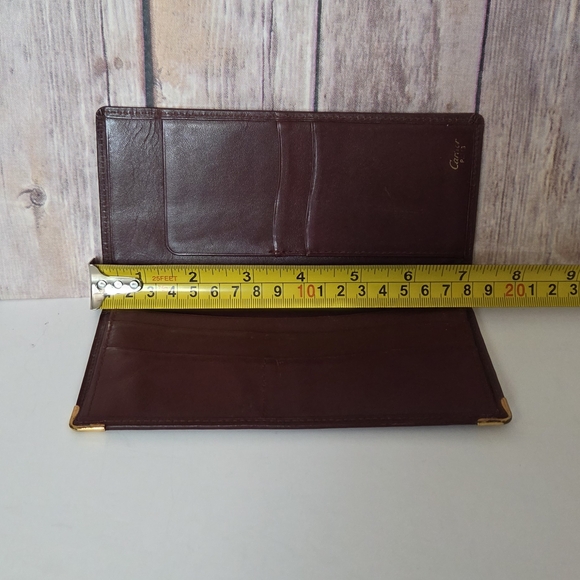 Cartier Burgundy Leather Wallet - Picture 5 of 11